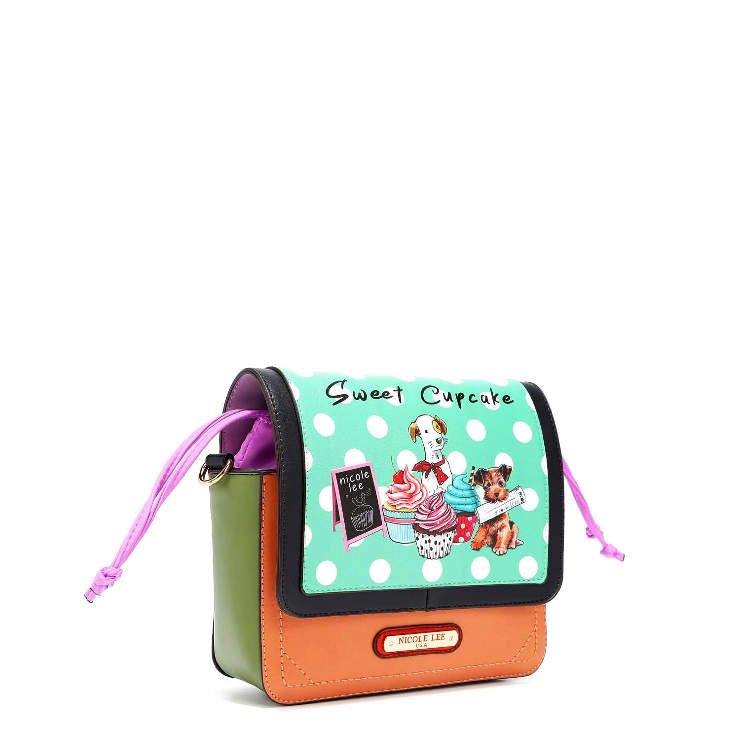"CUPCAKE DOG" 2-PIECE CROSSBODY BAG