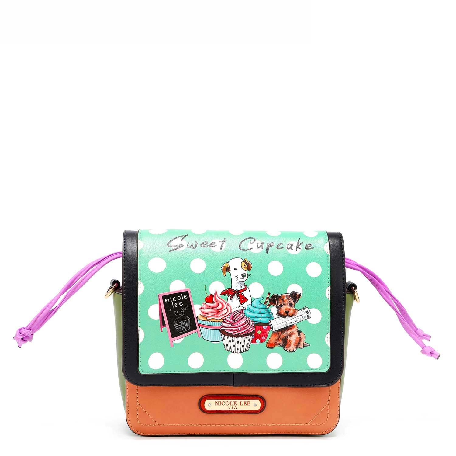 "CUPCAKE DOG" 2-PIECE CROSSBODY BAG