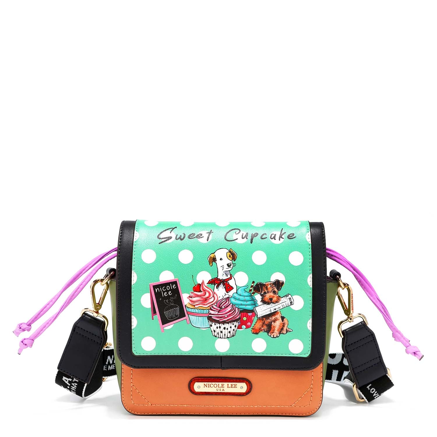 "CUPCAKE DOG" 2-PIECE CROSSBODY BAG