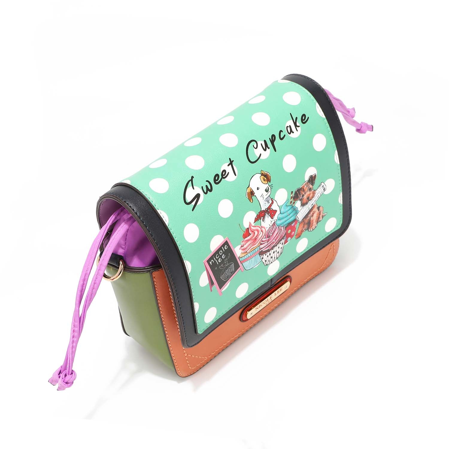 "CUPCAKE DOG" 2-PIECE CROSSBODY BAG