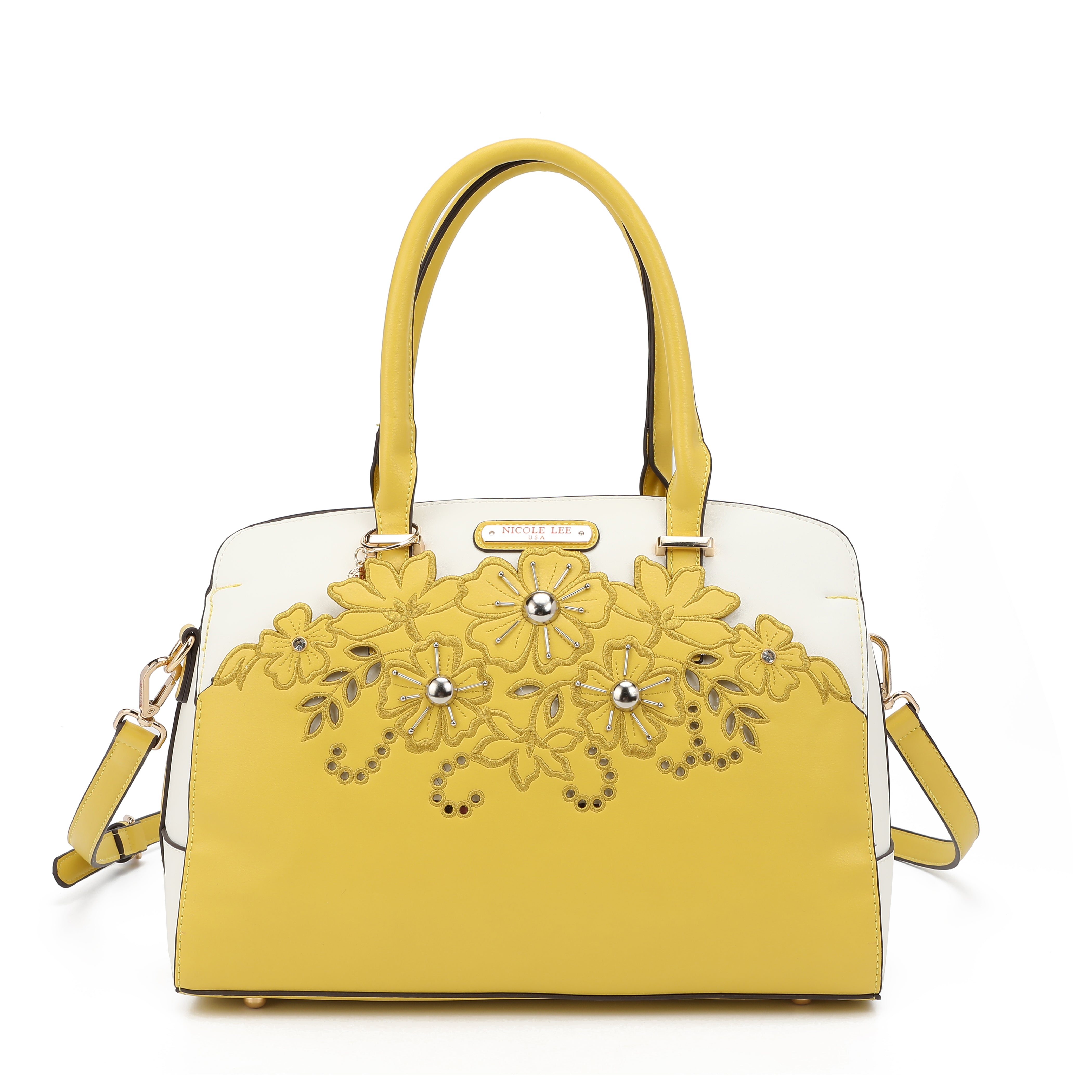 Baul bag with floral embroidery