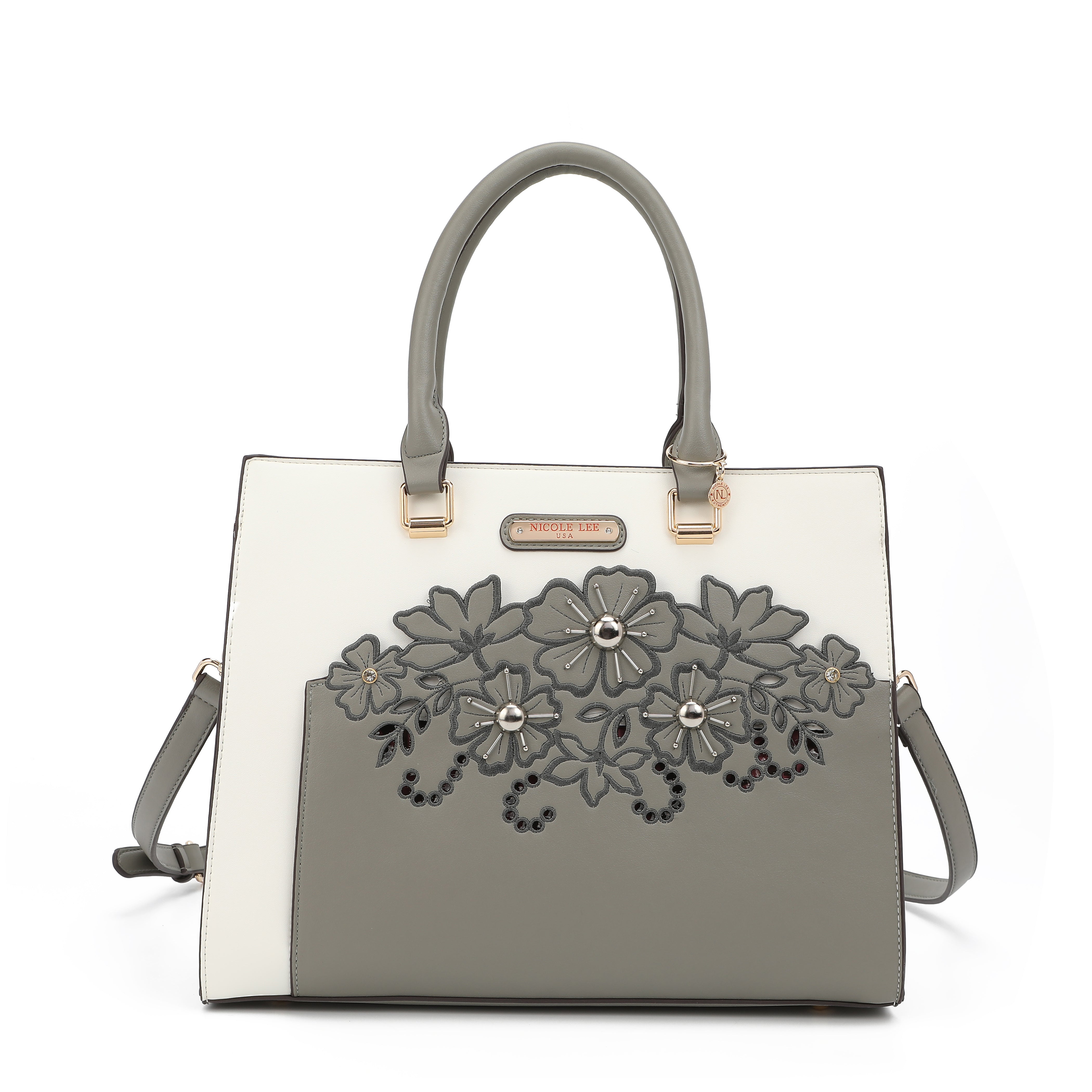 Bag with floral embroidery