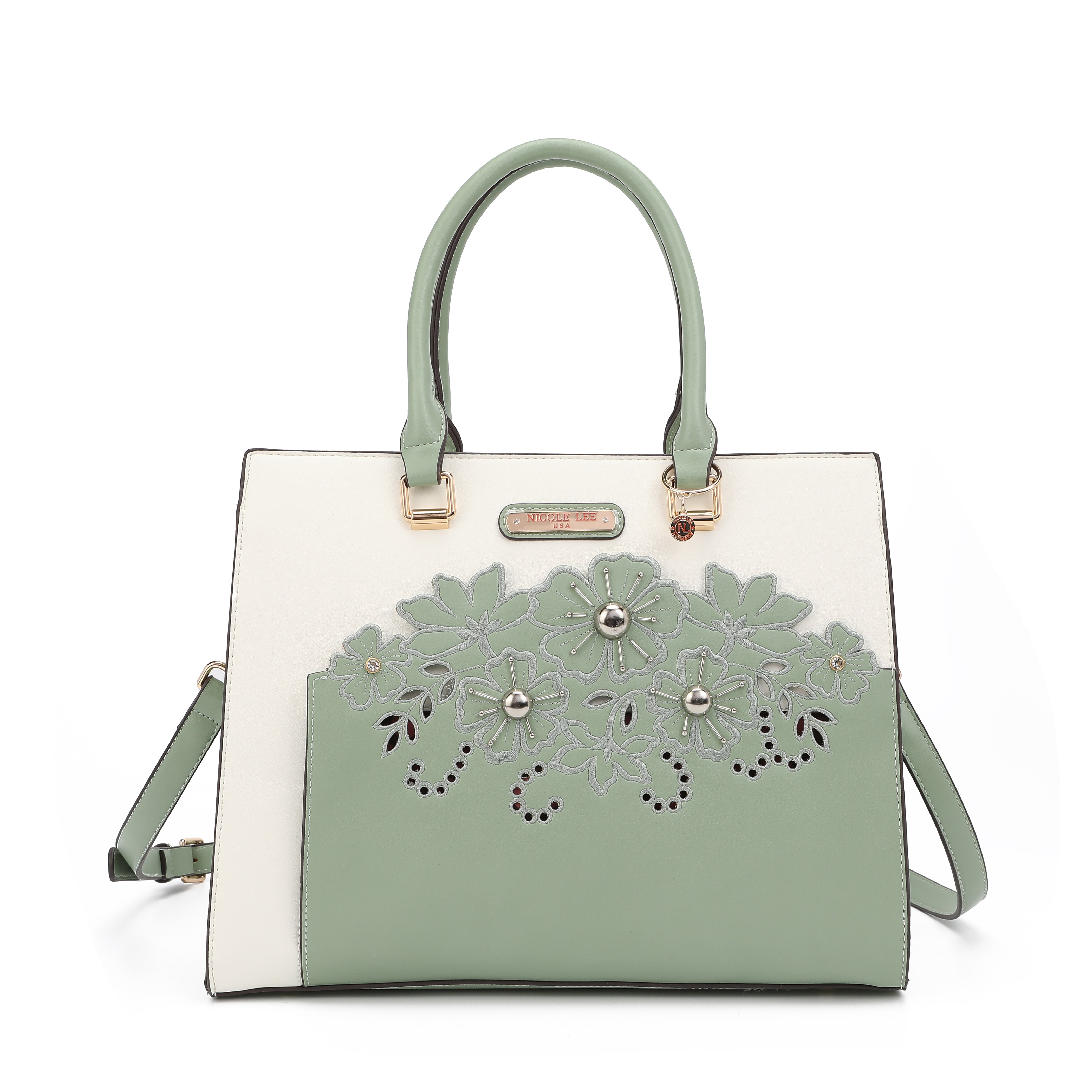 Bag with floral embroidery