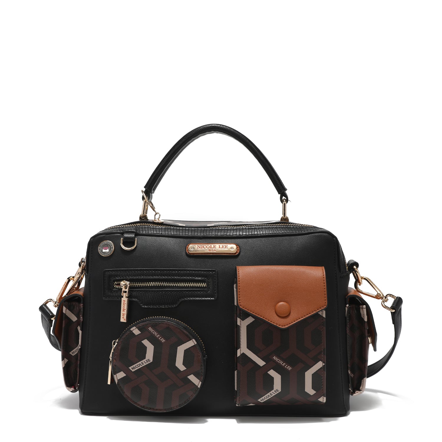 "GEOMETRIC" MEDIUM MESSENGER BAG