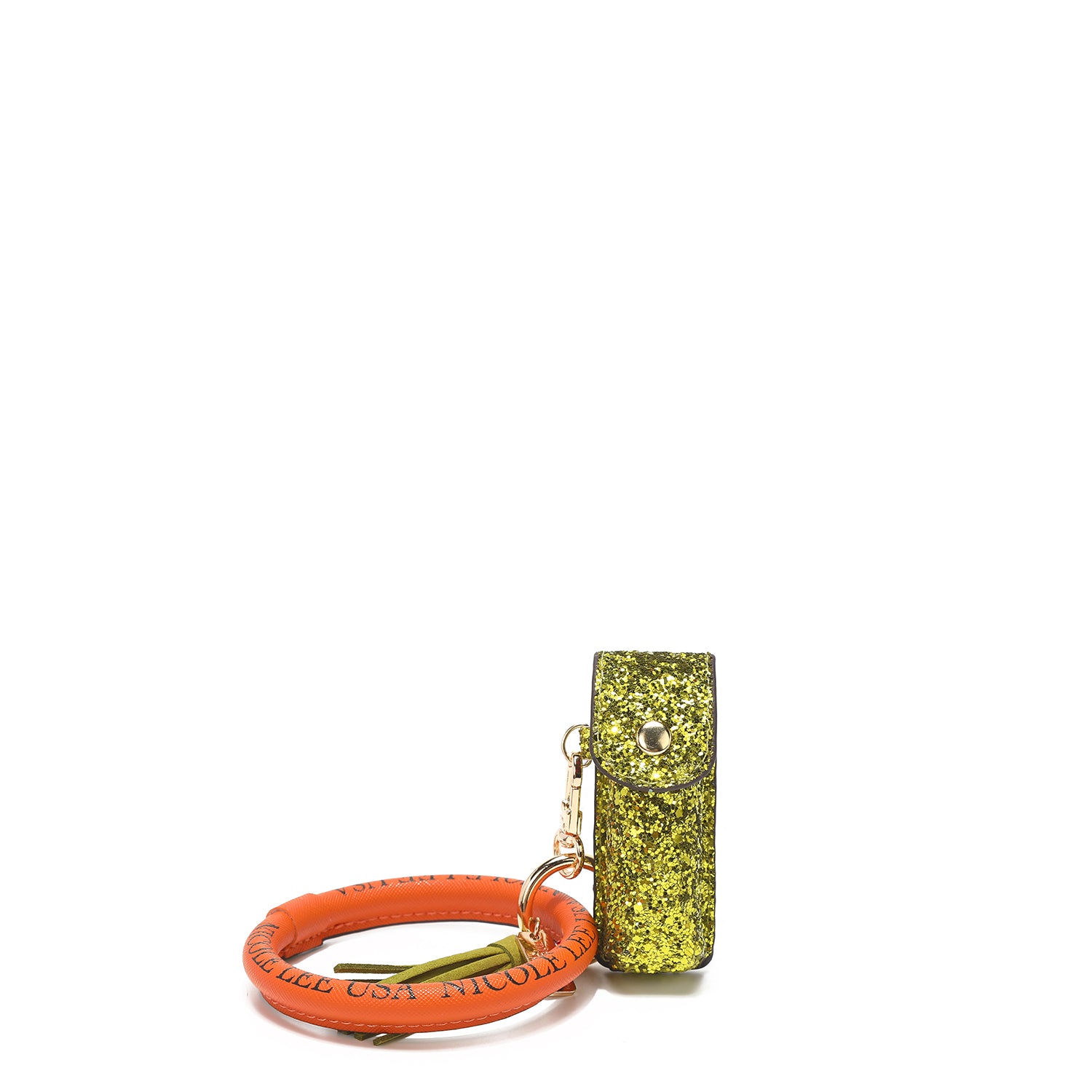 Bracelet keychain with lip brightness case