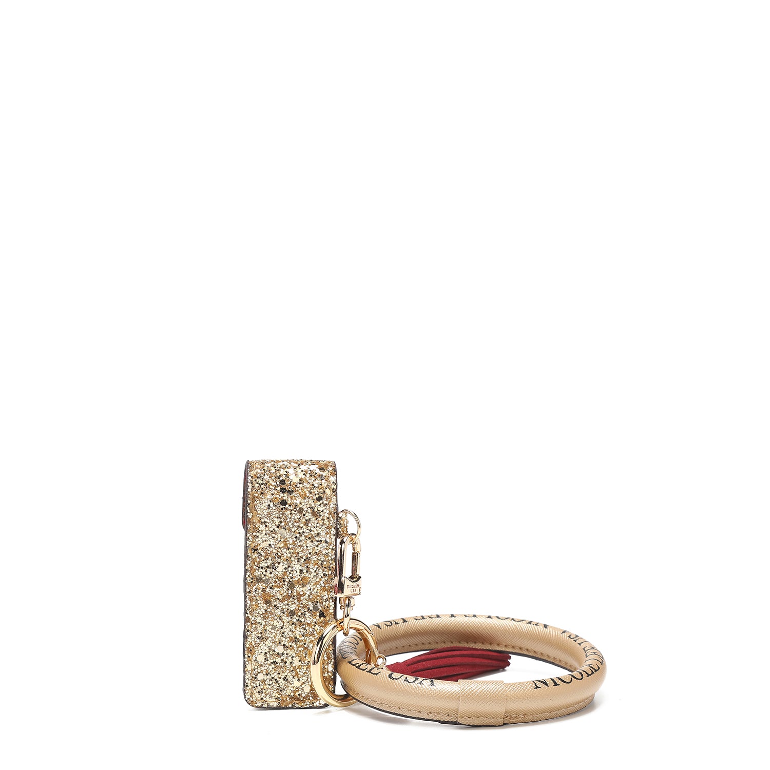 Bracelet keychain with lip brightness case