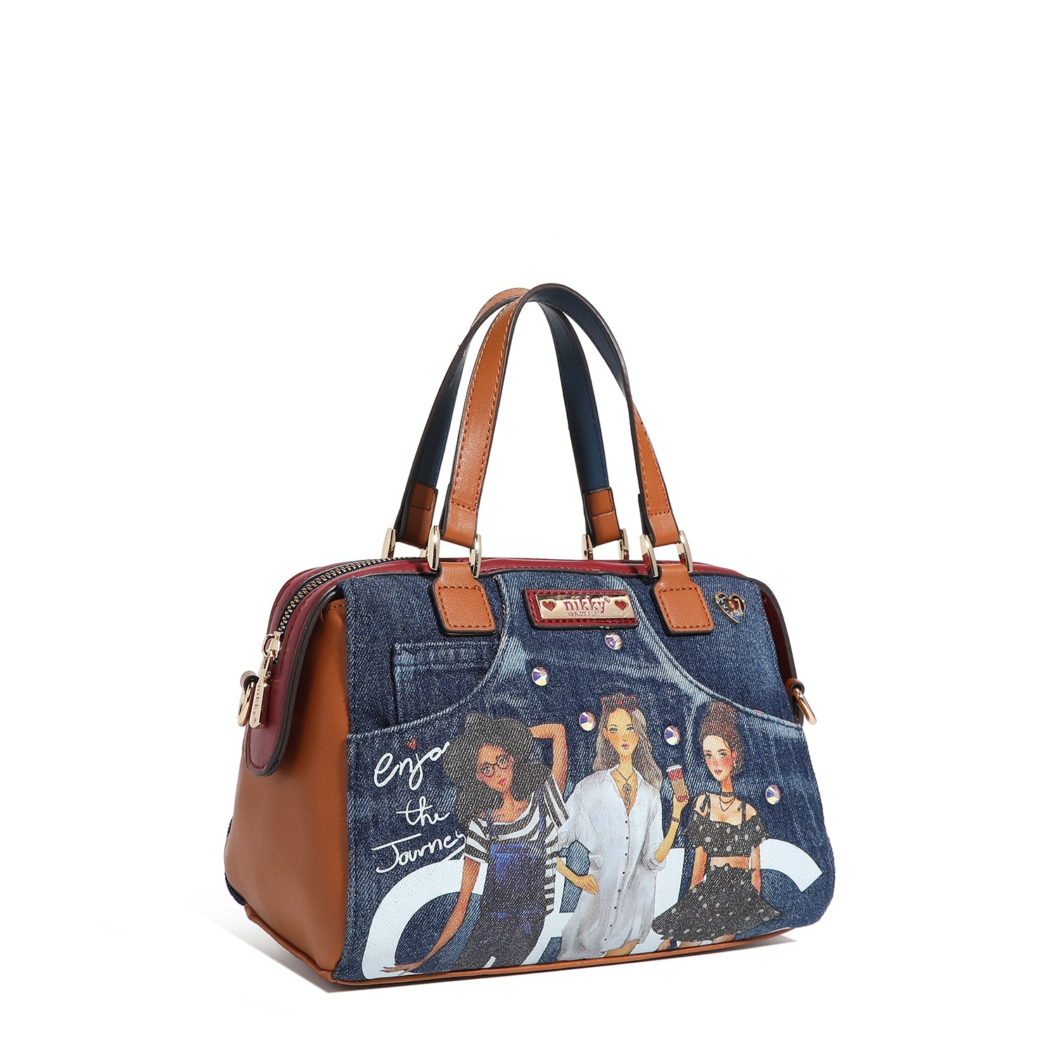 SMALL BOSTON BAG <tc>Denim</tc>