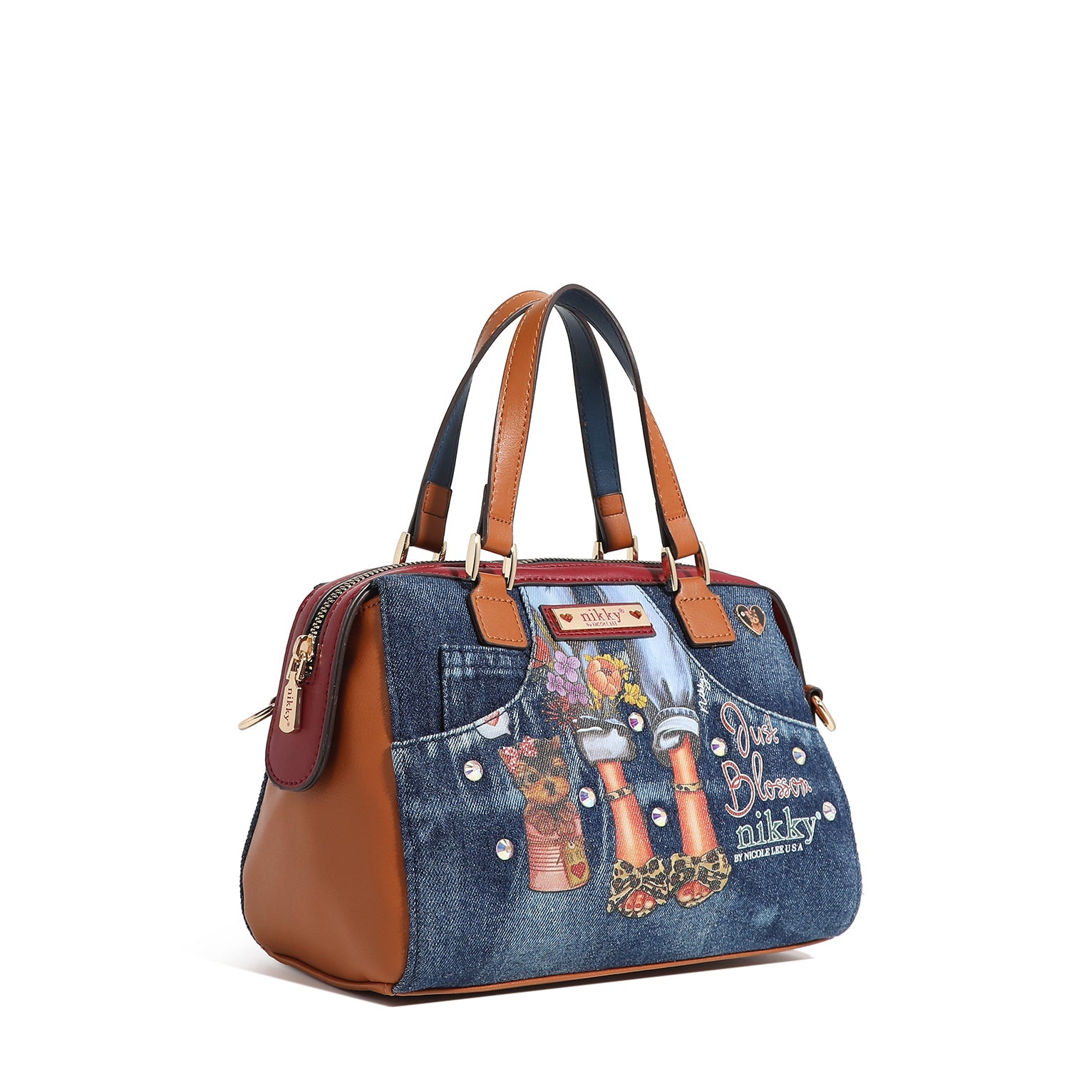 SMALL BOSTON MESSENGER BAG <tc>Denim</tc>