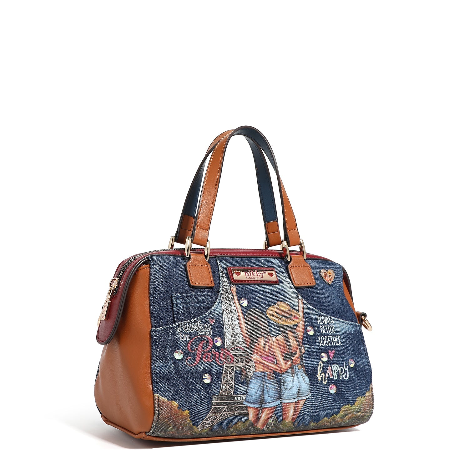 SMALL BOSTON BAG <tc>Denim</tc>
