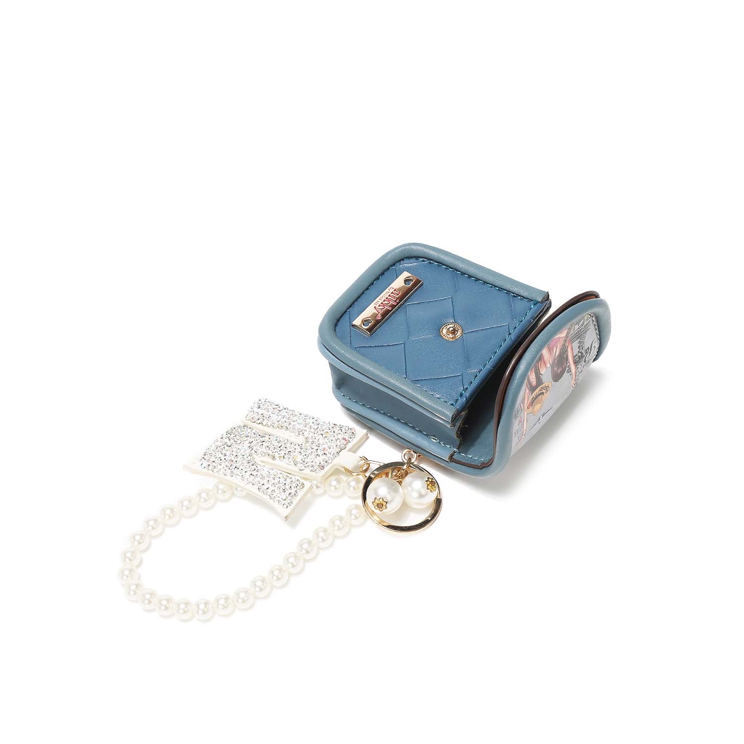 KEYCHAIN WITH HEADPHONE HOLDER AND PEARL BRACELET <tc>NIKKY</tc>