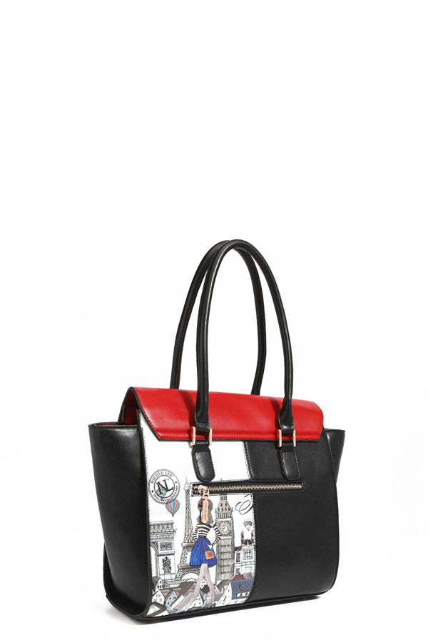 "ELSA GOES PARIS" STRUCTURED HANDBAG