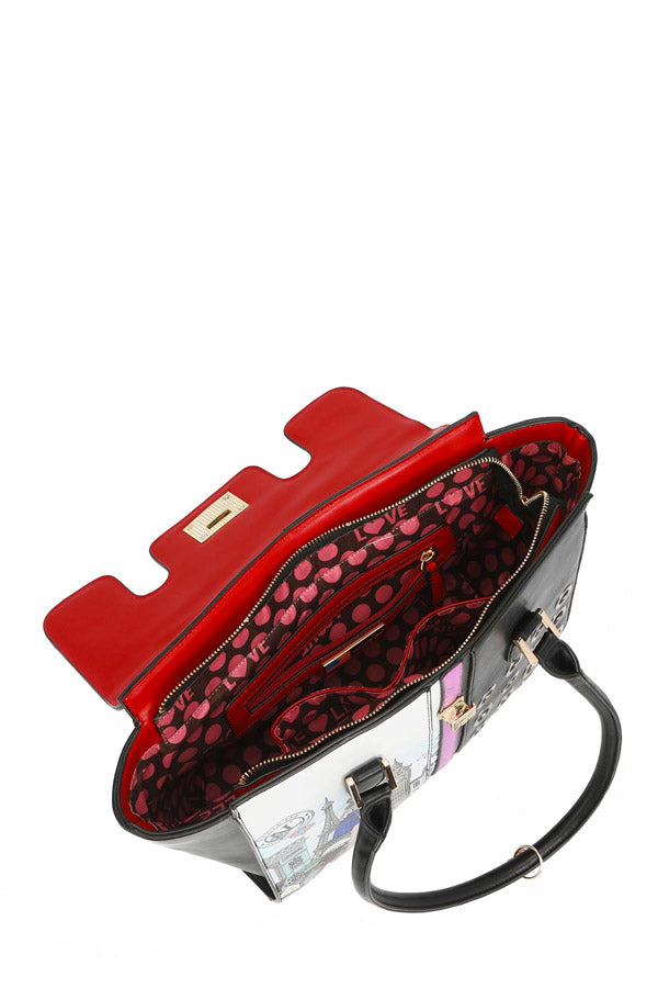 "ELSA GOES PARIS" STRUCTURED HANDBAG