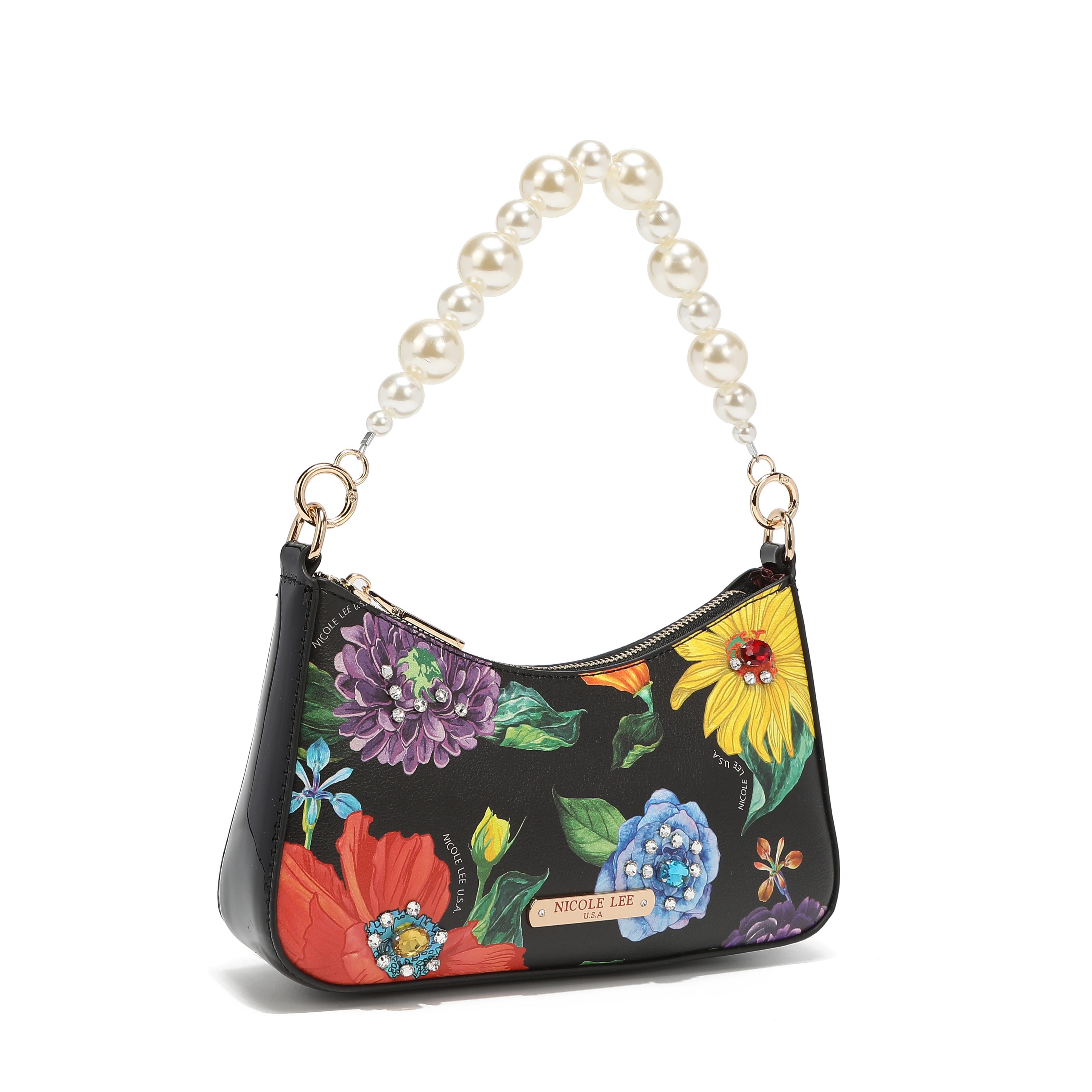 Shoulder bag with pearl handle