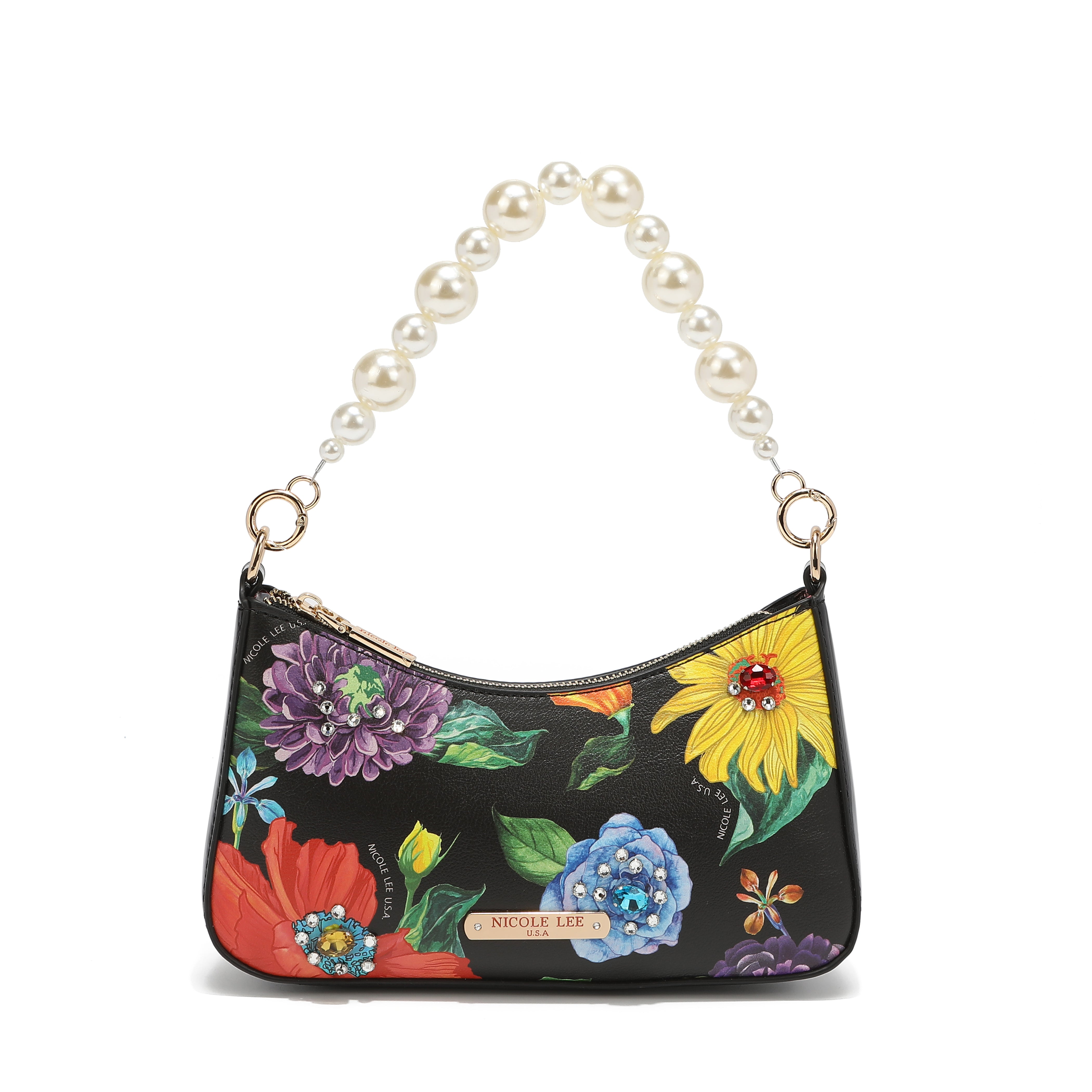 Shoulder bag with pearl handle