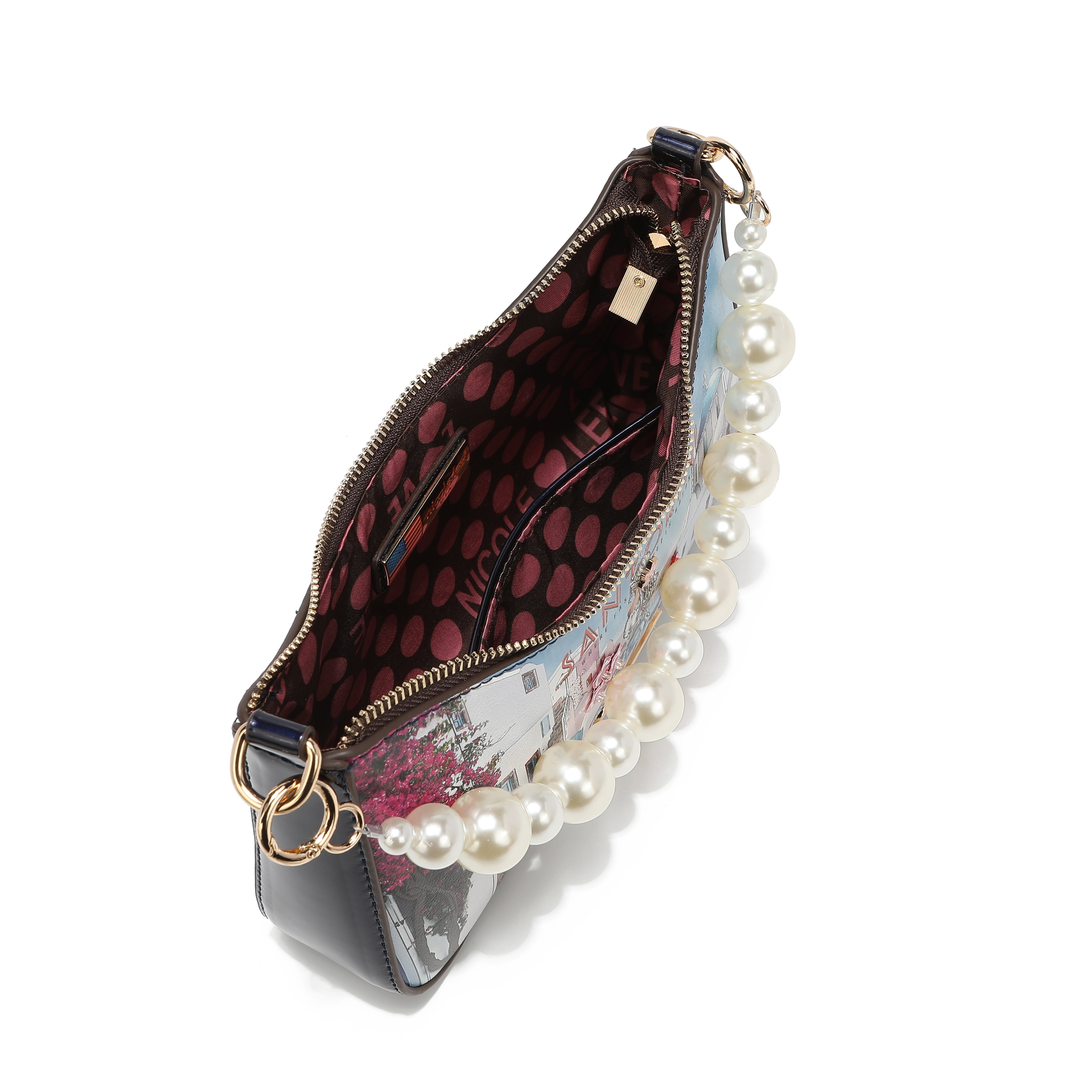 Shoulder bag with pearl handle