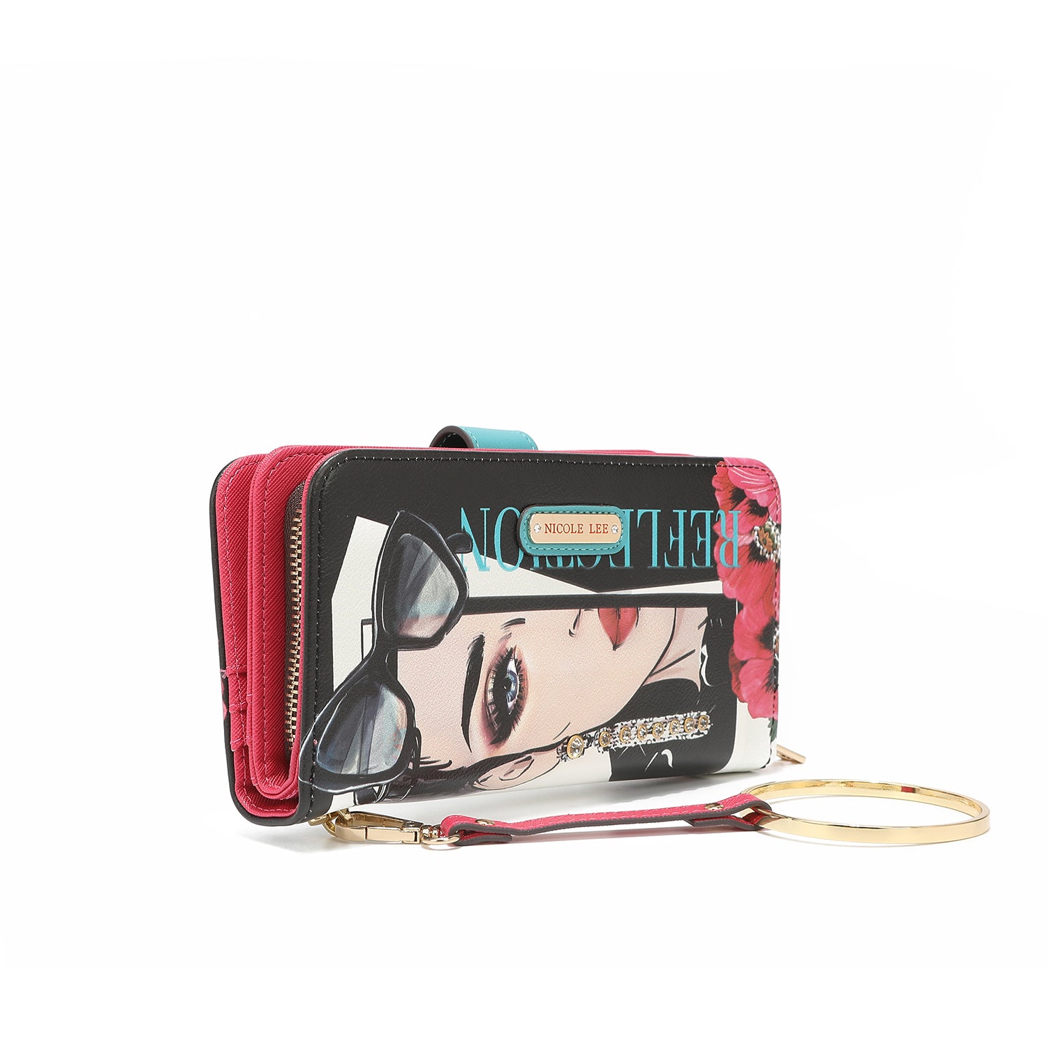 Fashion printed portfolio with zipper