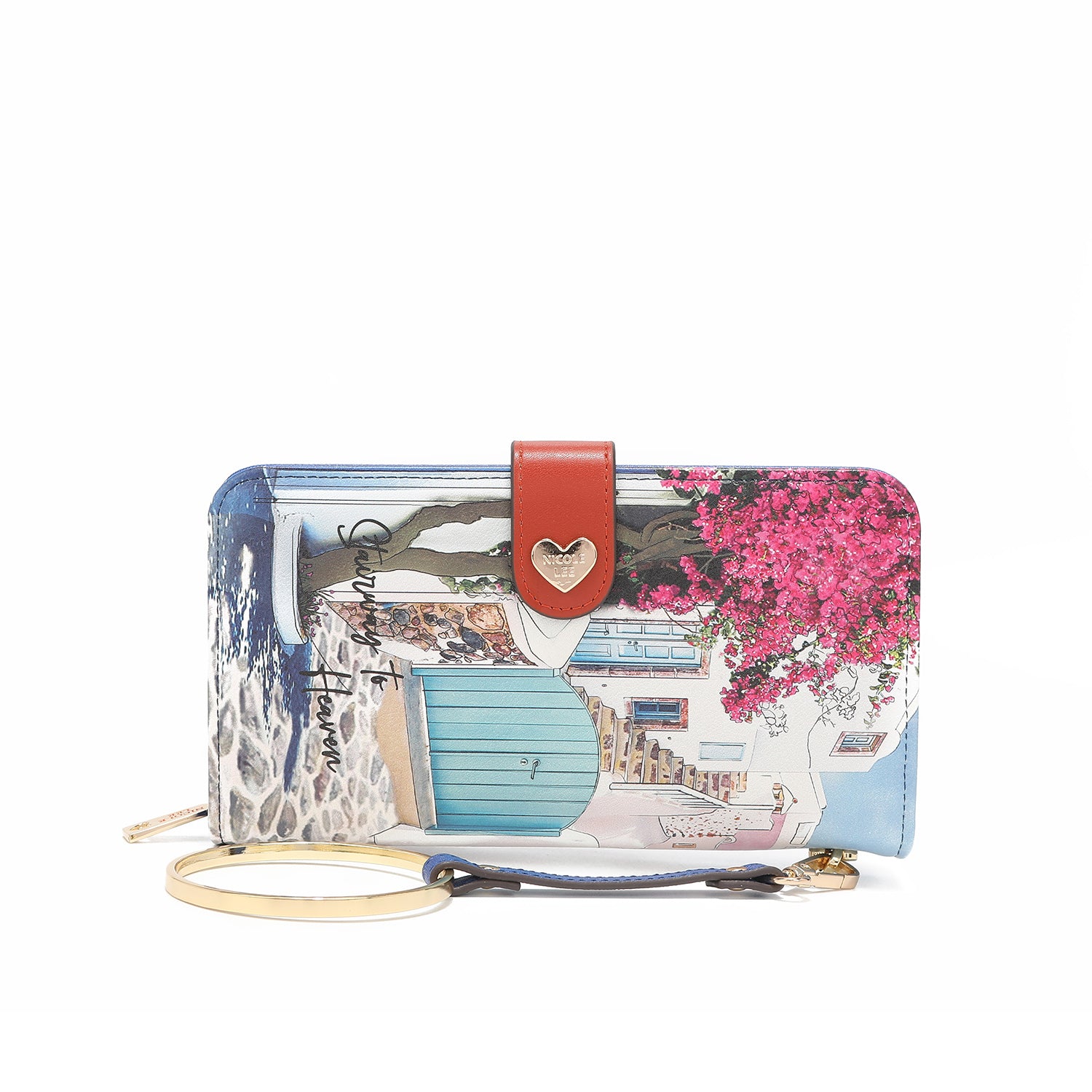 Fashion printed portfolio with zipper