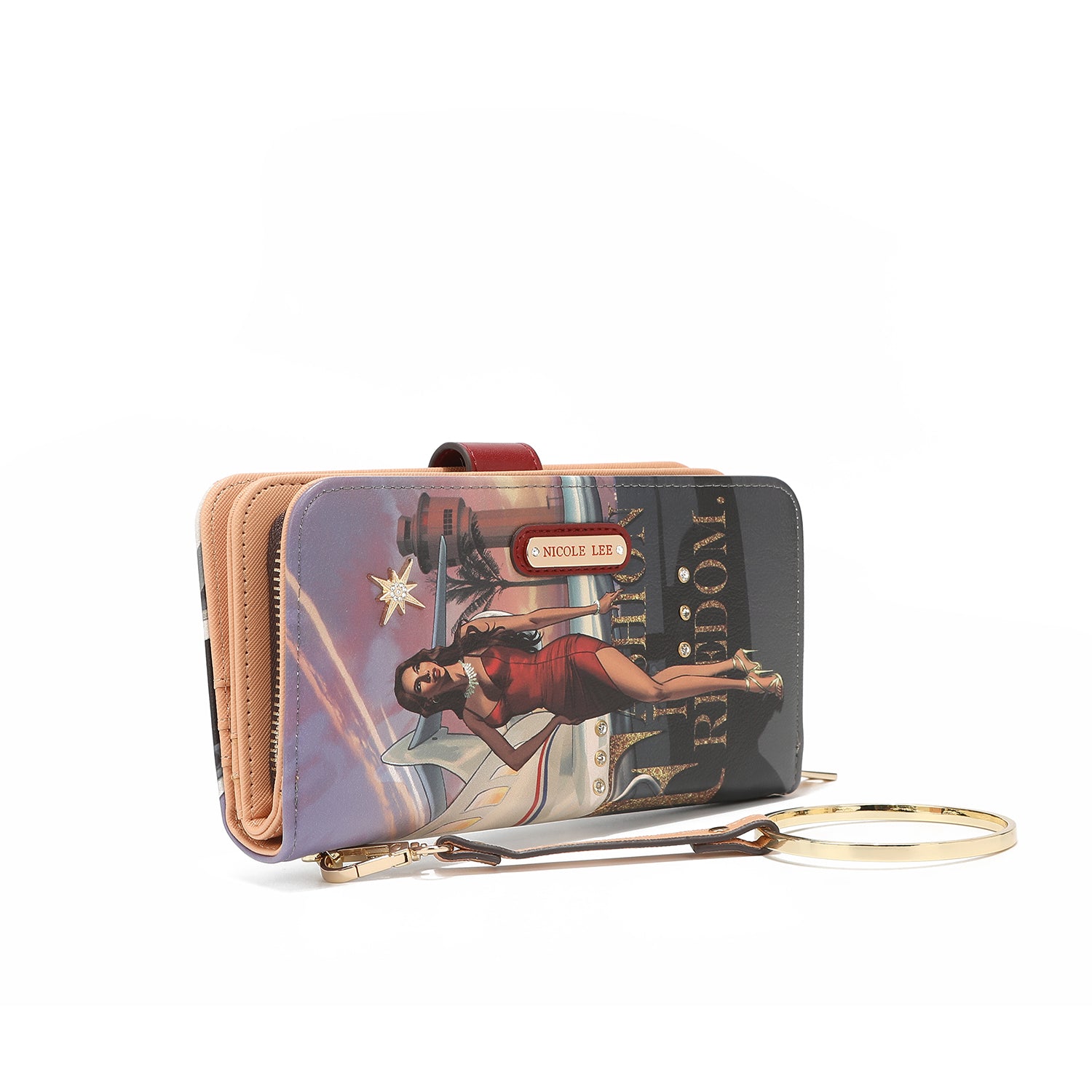 Fashion printed portfolio with zipper