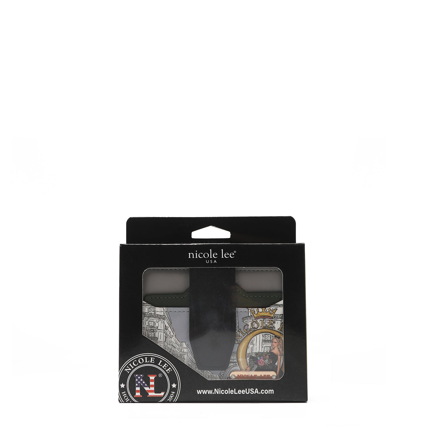 Double fashion compact portfolio with RFID block