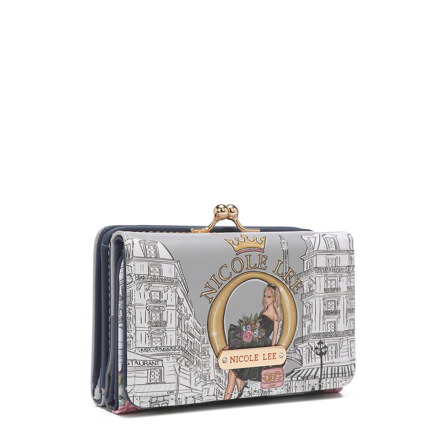 Triple fashion compact portfolio with RFID block