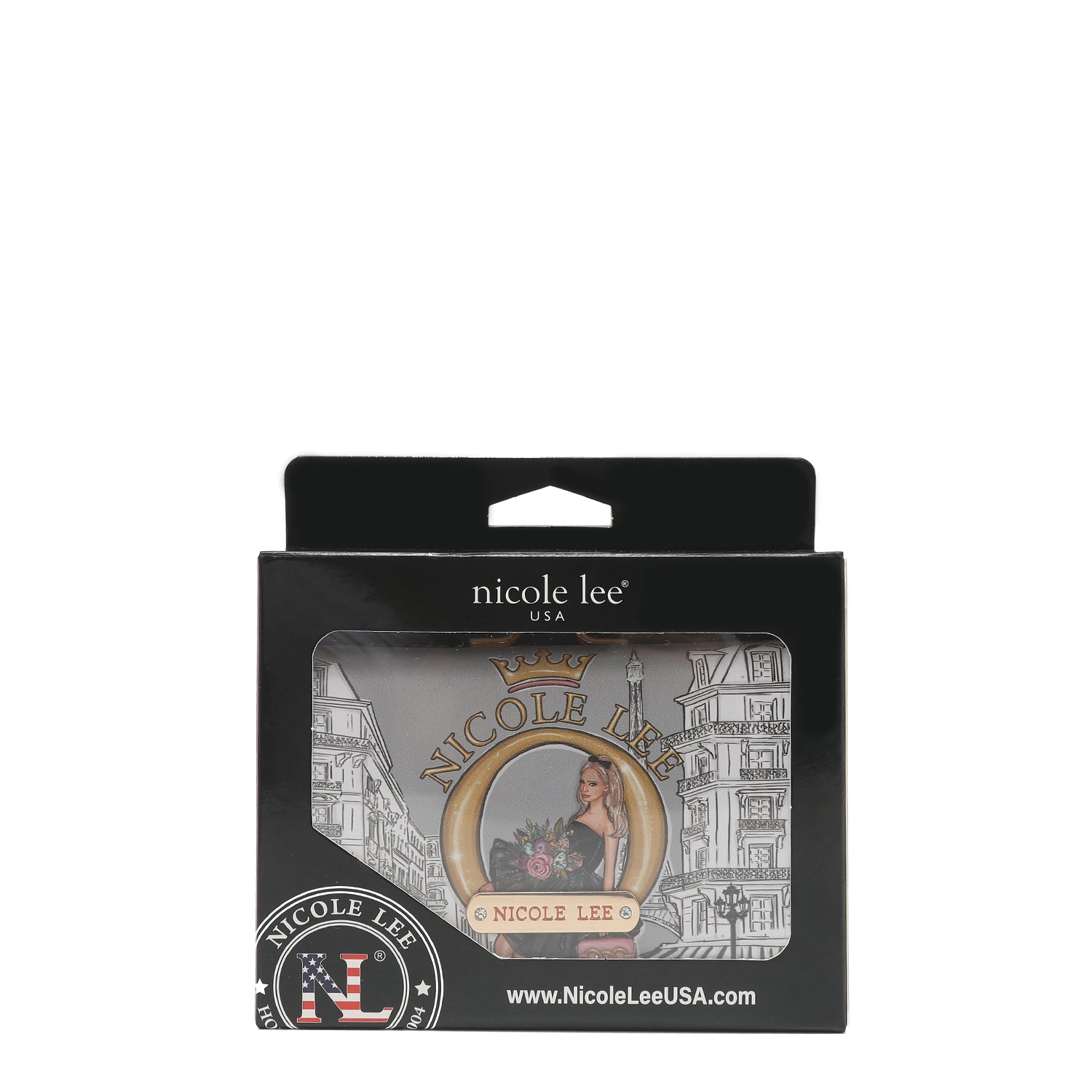 Triple fashion compact portfolio with RFID block