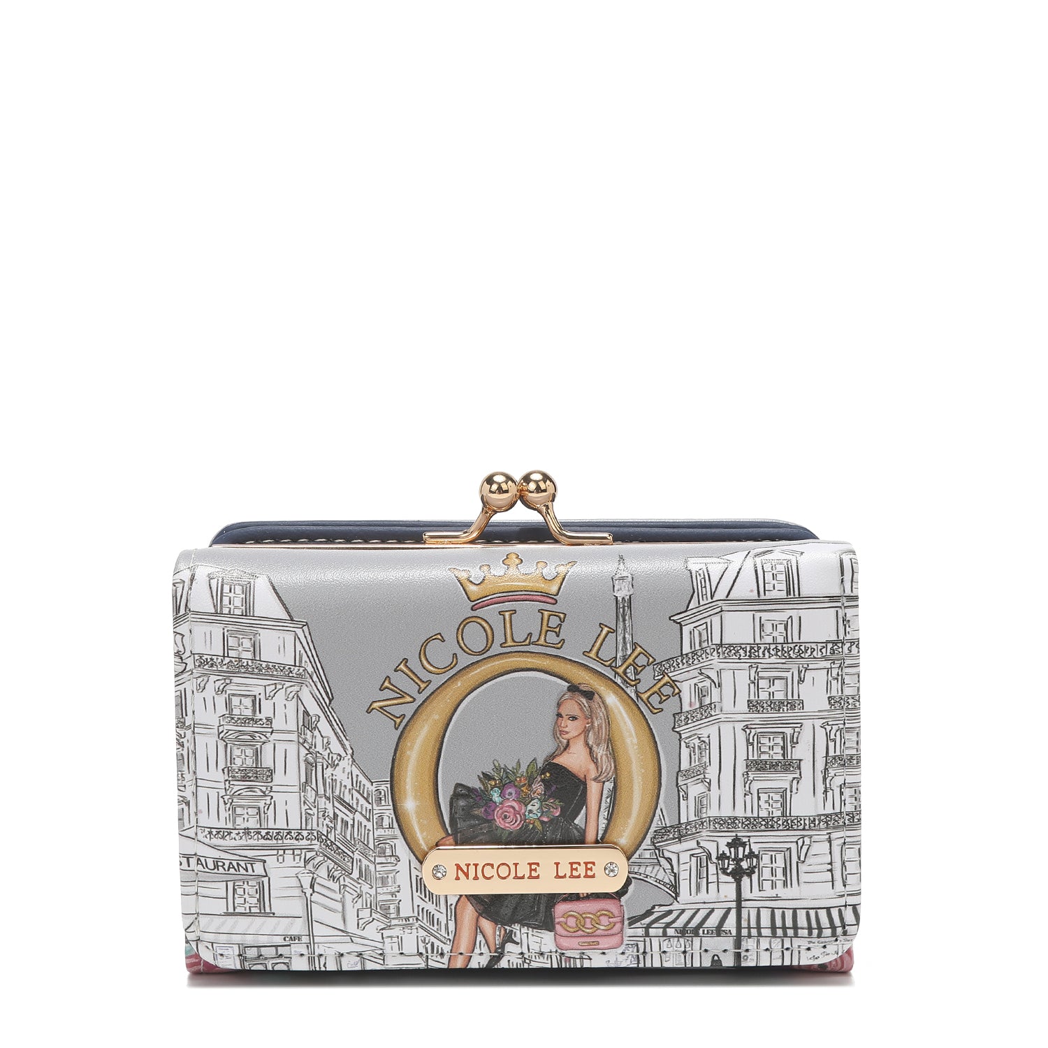 Triple fashion compact portfolio with RFID block