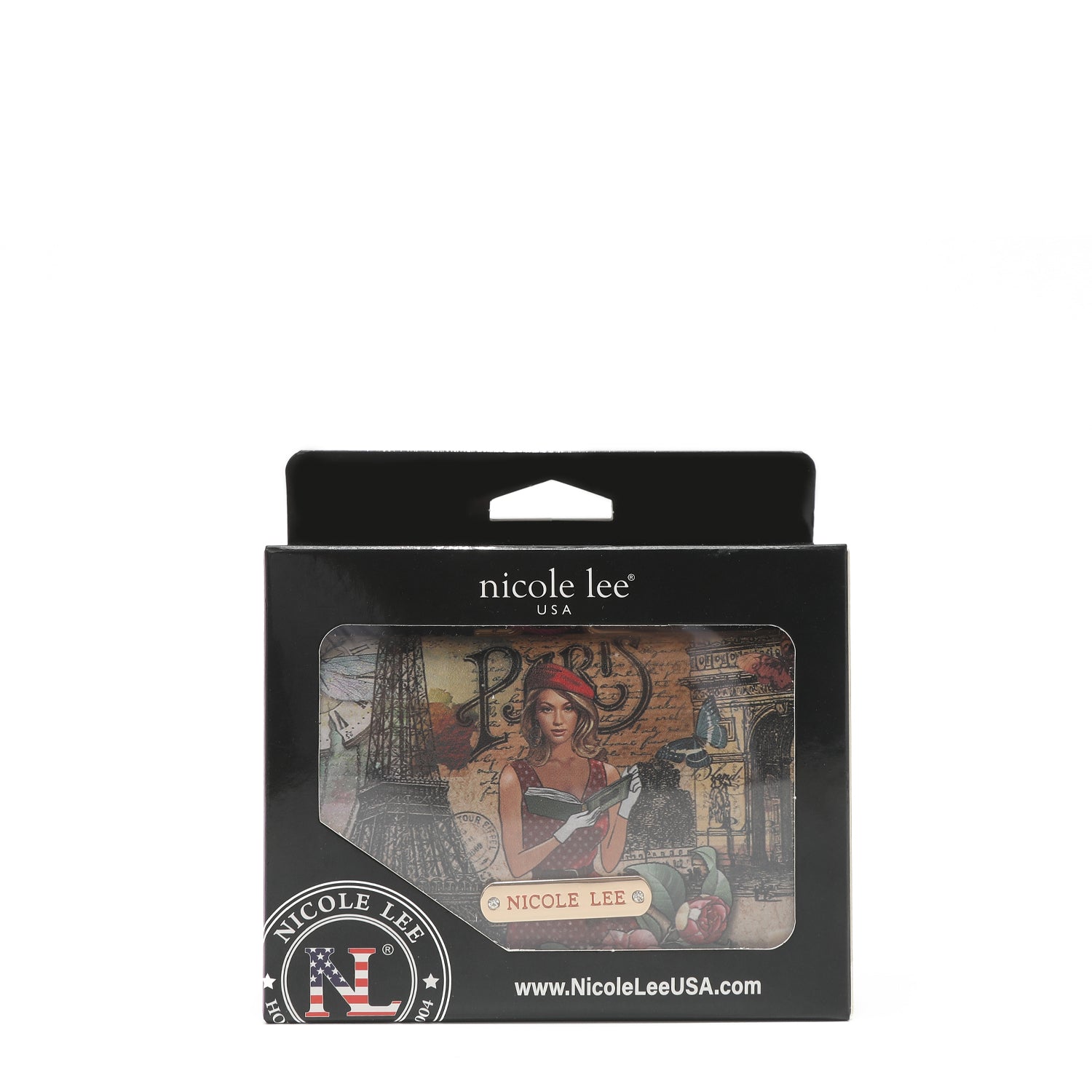 Triple fashion compact portfolio with RFID block