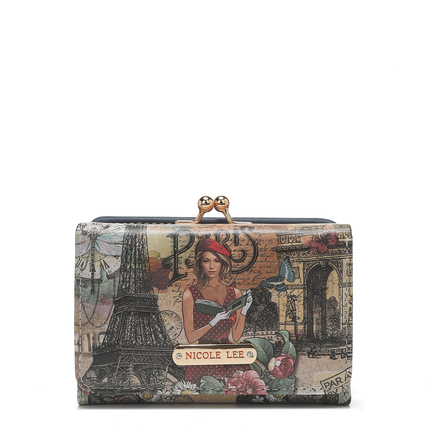 Triple fashion compact portfolio with RFID block