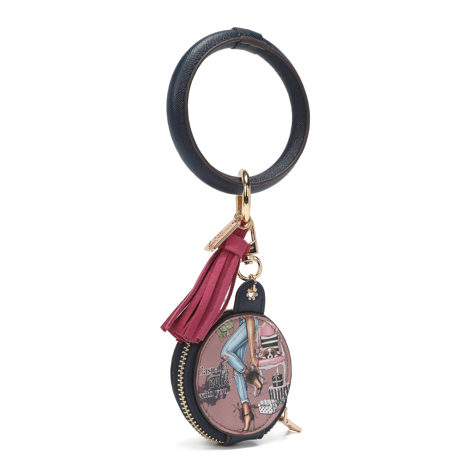 Bracelet with keychain and headache holder