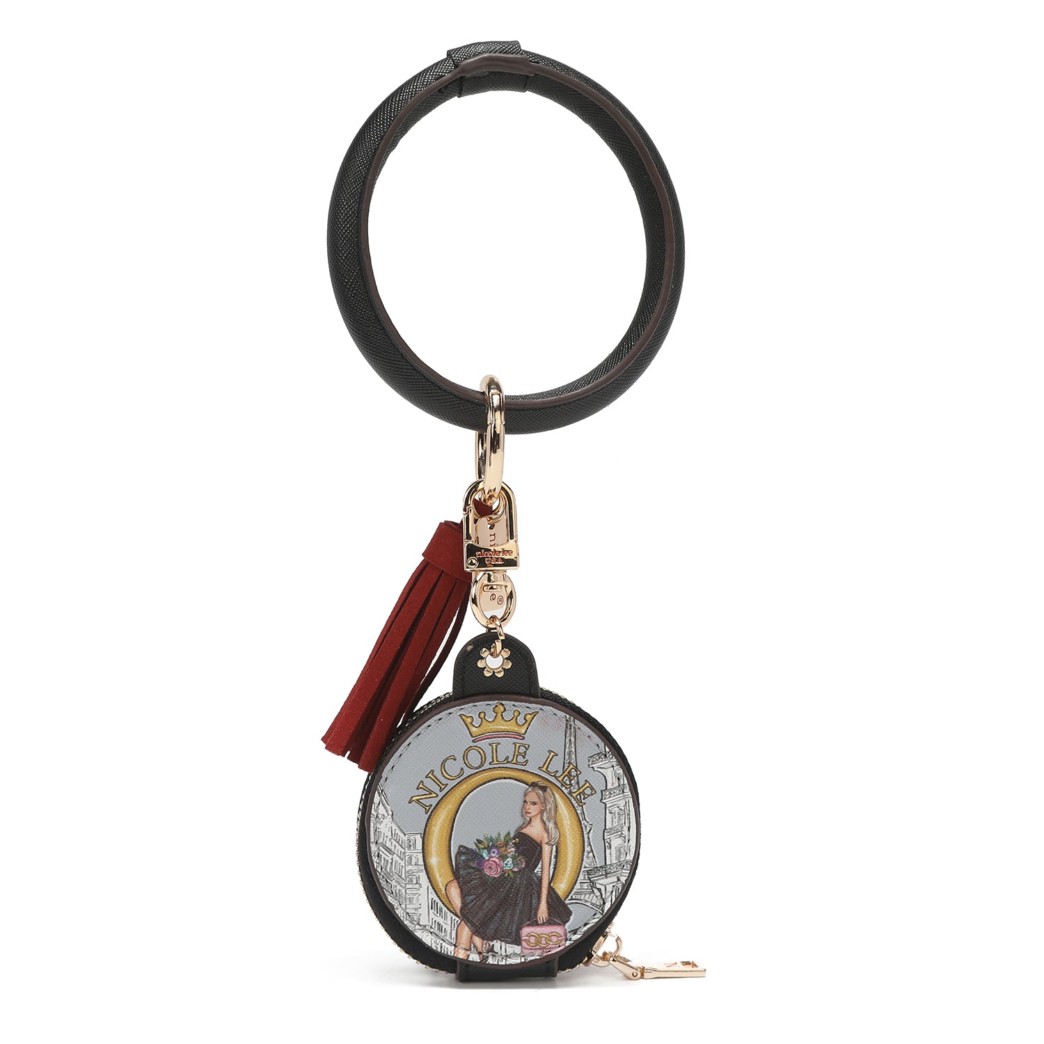 Bracelet with keychain and headache holder