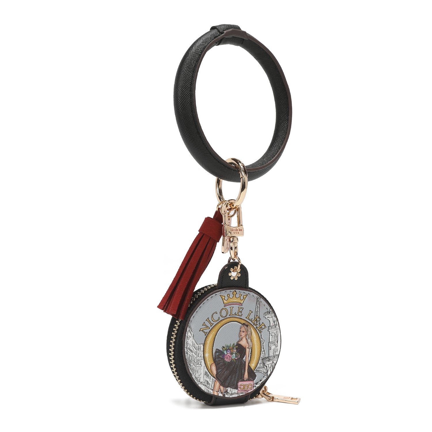 Bracelet with keychain and headache holder