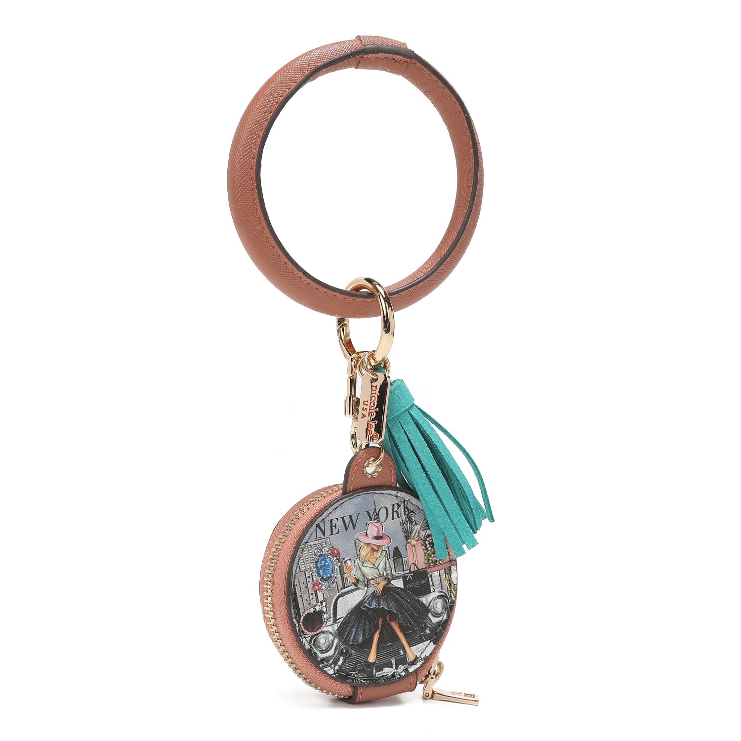 Bracelet with keychain and headache holder