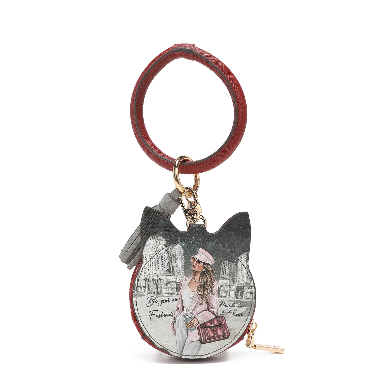 Bracelet with keychain and wallet