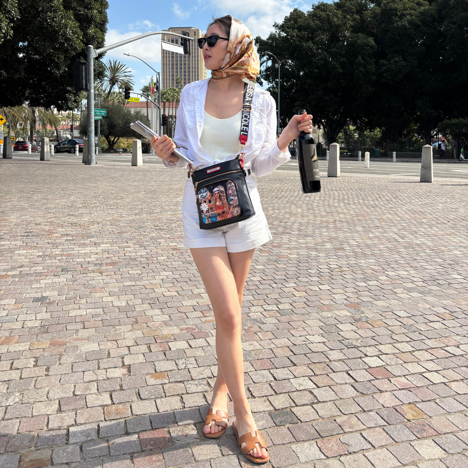 BOLSO CRUZADO CON CREMALLERA (MARTHA TRAVELS ITALY)