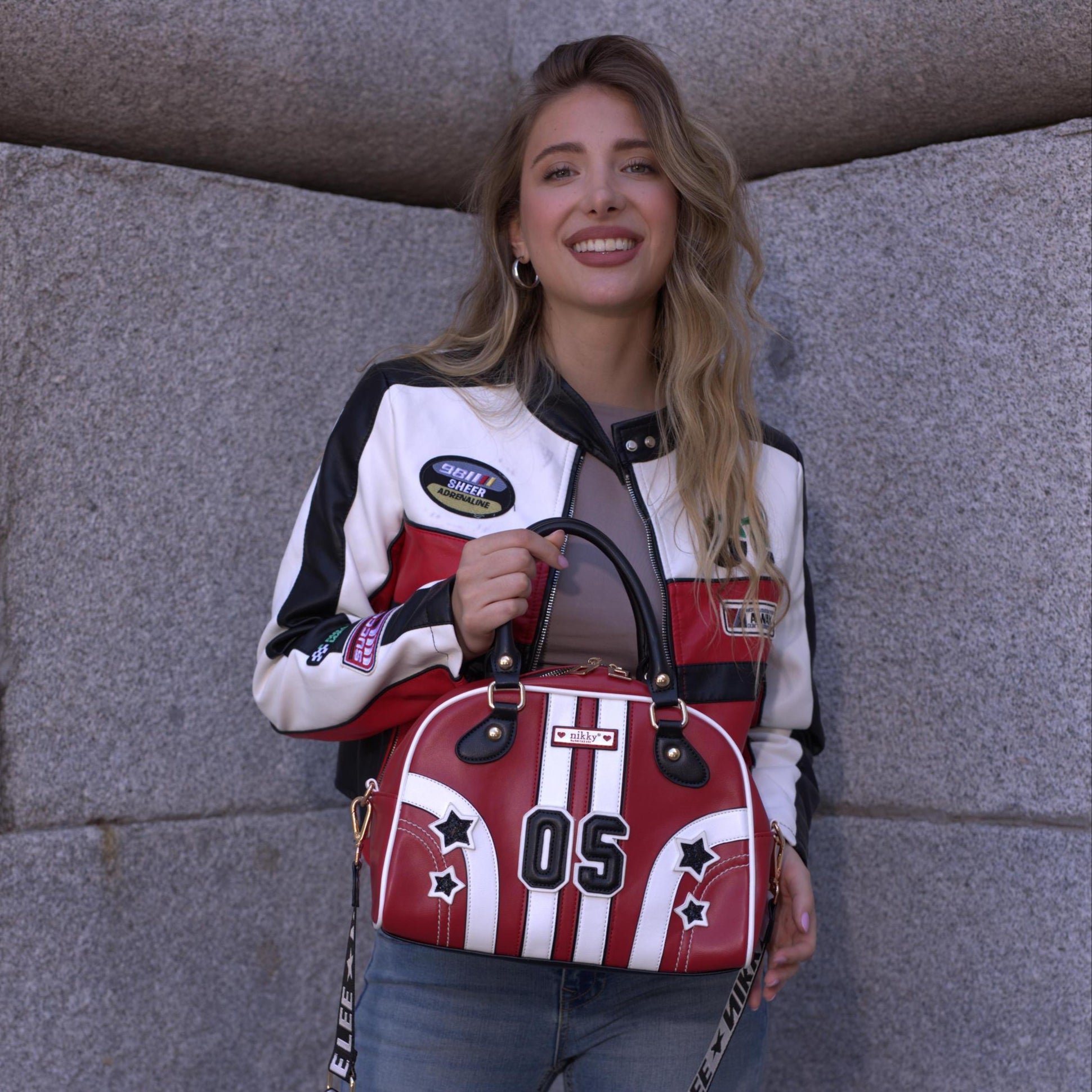 BOLSO DOMO VARSITY (BEIGE)