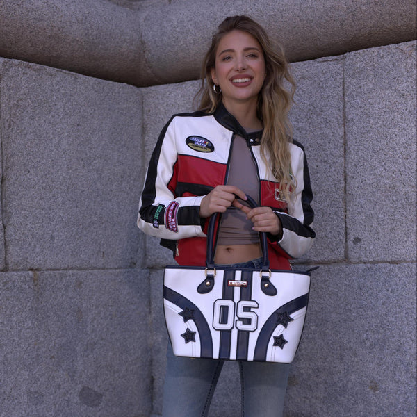 BOLSO SHOPPER VARSITY (ROJO)