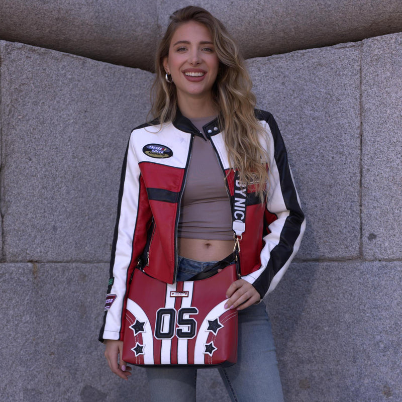 BOLSO TOTE VARSITY (ROJO)