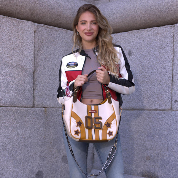 BOLSO HOBO VARSITY (ROJO)