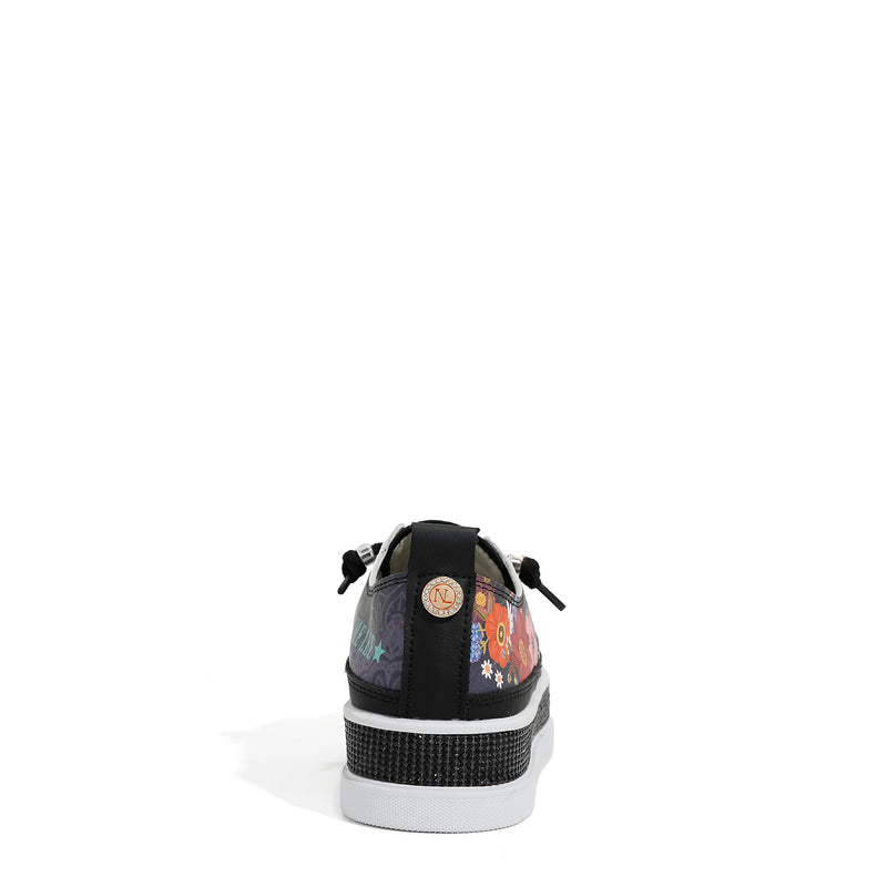 ZAPATILLA DE PIEL CON PLATAFORMA Y PEDRERÍA (DREAM COMES TRUE)