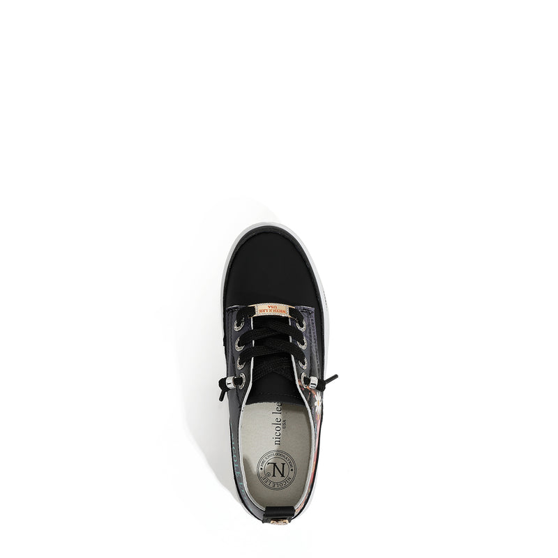 ZAPATILLA DE PIEL CON PLATAFORMA Y PEDRERÍA (DREAM COMES TRUE)