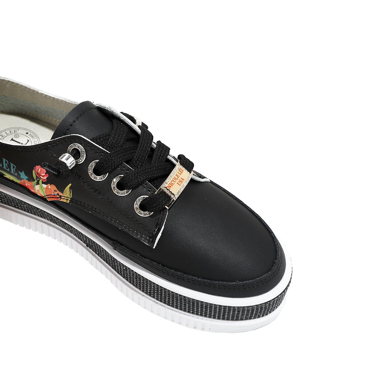 ZAPATILLA DE PIEL CON PLATAFORMA Y PEDRERÍA (MARTHA TRAVELS ITALY)