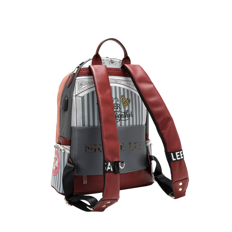 LAPTOP BACKPACK WITH USB CHARGING PORT (<tc>LADIES NIGHT OUT</tc>)