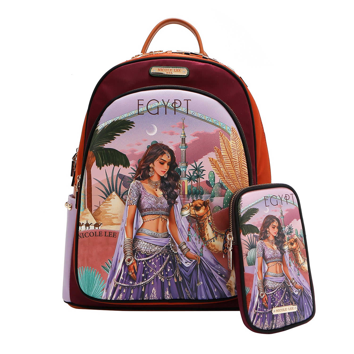 MOCHILA PARA PORTÁTIL CON PUERTO DE CARGA USB (QUEEN CLEOPATRA)