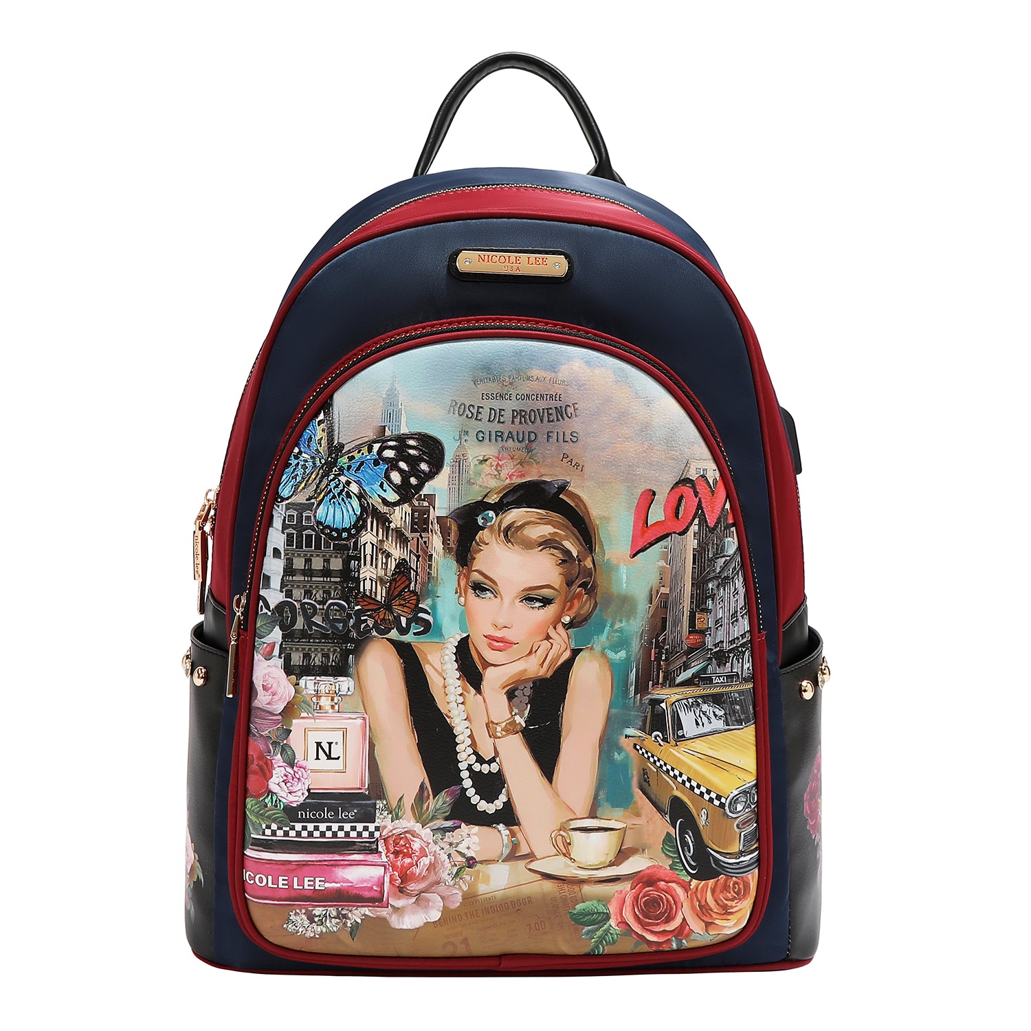 LAPTOP BACKPACK WITH USB CHARGING PORT (SABINA IMAGINES)
