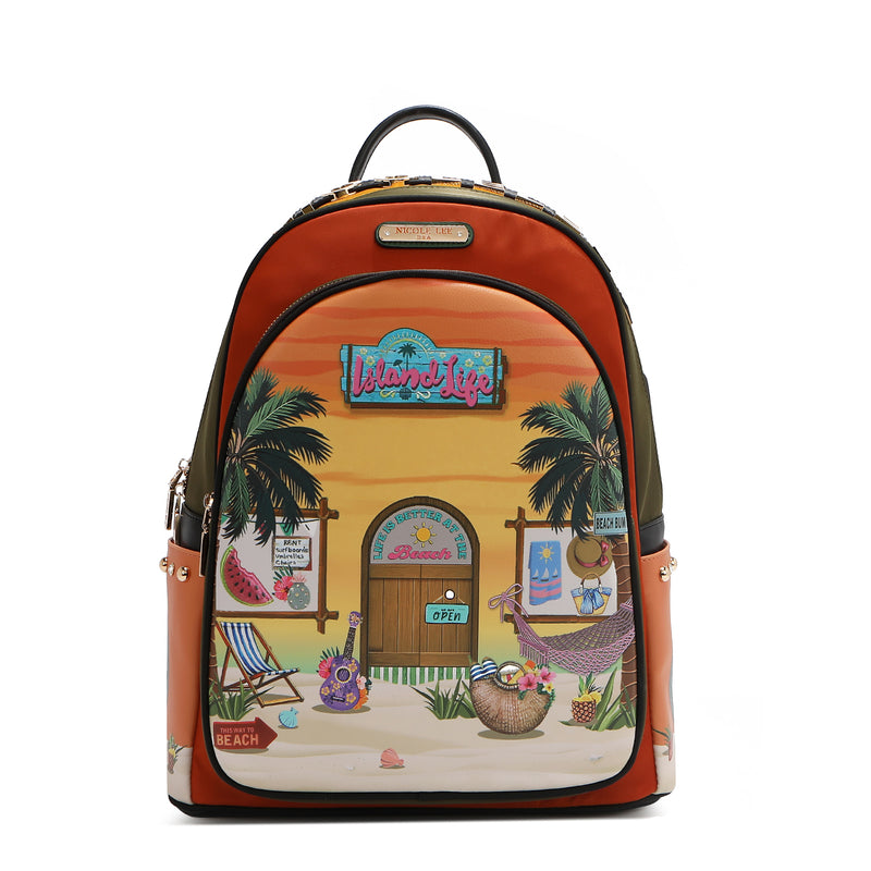 LAPTOP BACKPACK WITH USB CHARGING PORT (<tc>SUN & SAND</tc>)