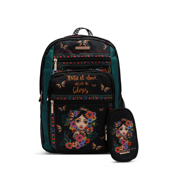 NYLON BACKPACK + CASE <tc>ALMA DE COLORES</tc>