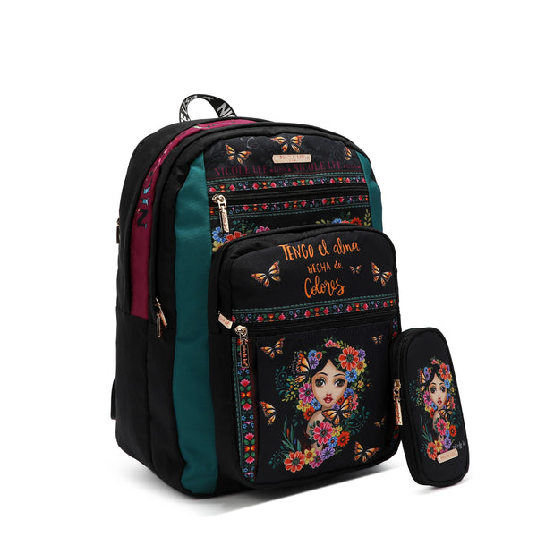 NYLON BACKPACK + CASE <tc>ALMA DE COLORES</tc>