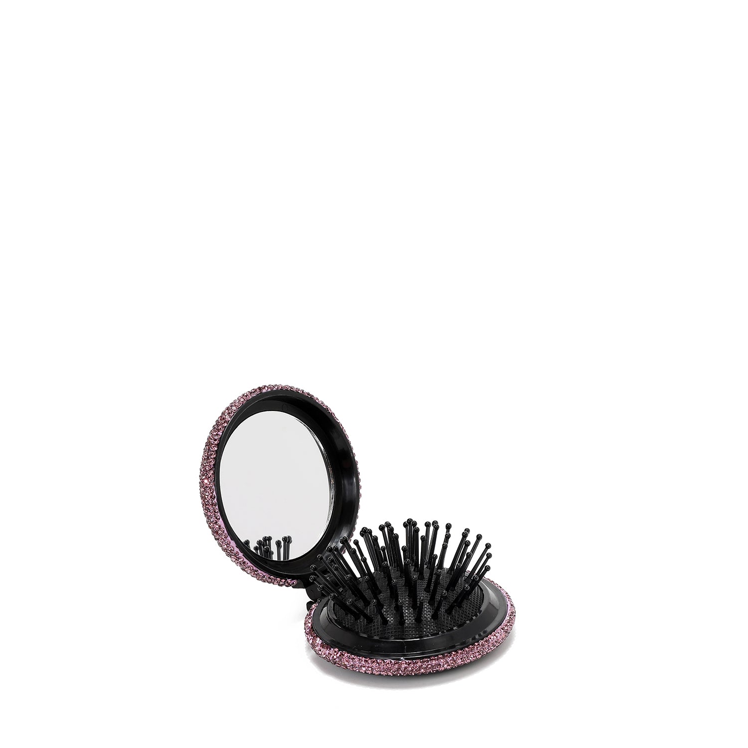 COMPACT MIRROR WITH BRUSH AND RHINESTONE (<tc>DREAM COMES TRUE</tc>)