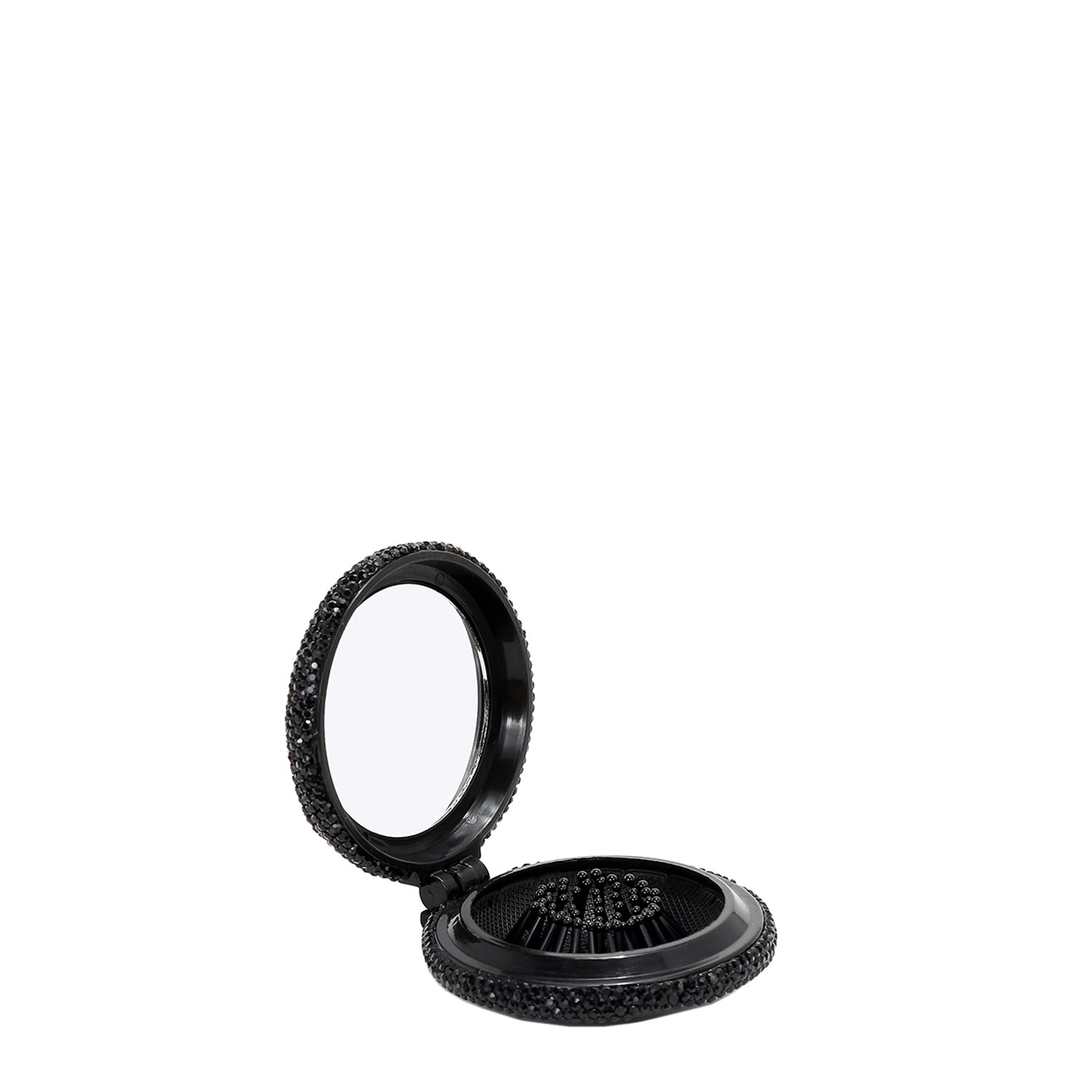 ESPEJO COMPACTO CON CEPILLO Y PEDRERIA (NAIL POLISH)