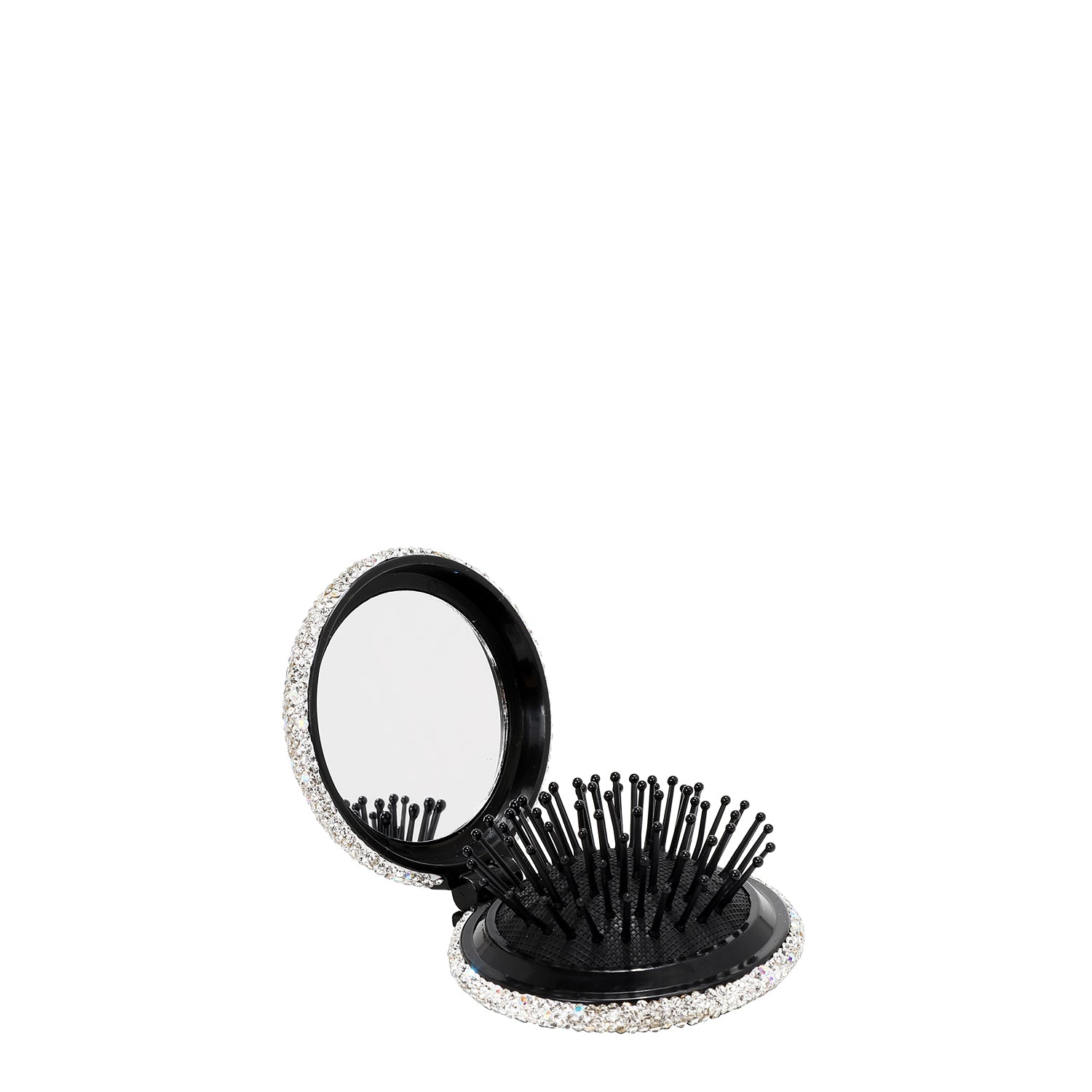 MIROIR COMPACT AVEC BROSSE ET STRASS (<tc>SAMANTHA LA BELLEZA</tc>)